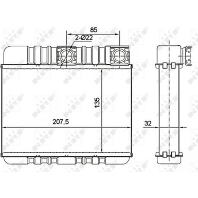 Wärmetauscher, Innenraumheizung EASY FIT 54277