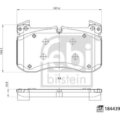 FEBI BILSTEIN Bremsbelagsatz, Scheibenbremse