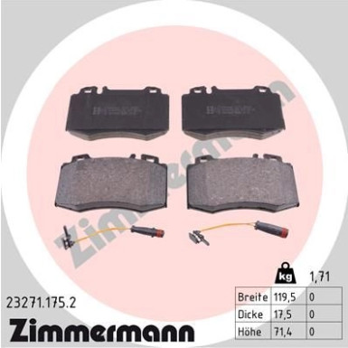 ZIMMERMANN Bremsbeläge