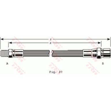 Bremsschlauch VA | PORSCHE 924 2.0 75 | PHB155