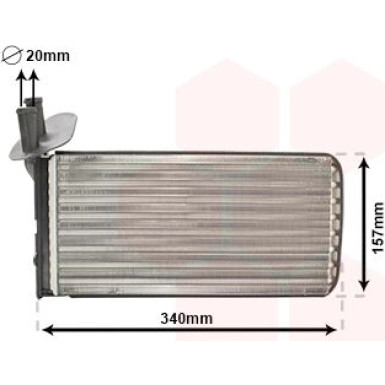 VAN WEZEL Wärmetauscher, Innenraumheizung 58006097