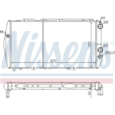 Wasserkühler PKW | AUDI 100 1/9-2/0-2/2 77 | 604551