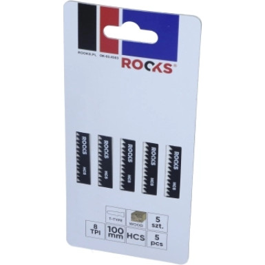 T111C Blatt für Stiche Hcs, Typ T, Holz, 8 Tpi X 100 mm, Set 5 Stk.