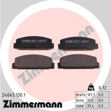 ZIMMERMANN Bremsbeläge ZIMMERMANN Bremsbeläge