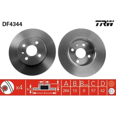 Bremsscheibe Opel T. Meriva | DF4344