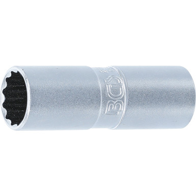 BGS Zündkerzen-Einsatz mit Haltegummi, Zwölfkant | Antrieb Innenvierkant 12,5 mm (1/2"""") | SW 16 mm | 2385