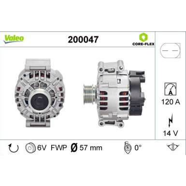 VALEO Generator 200047 VALEO CORE-FLEX