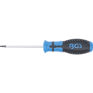 BGS Schraubendreher | T-Profil (für Torx) mit Bohrung T8 | Klingenlänge 80 mm | 7849-T8