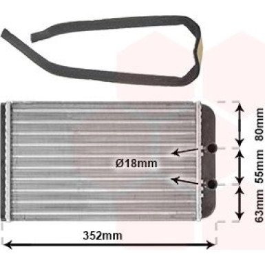 VAN WEZEL Wärmetauscher, Innenraumheizung 17006265