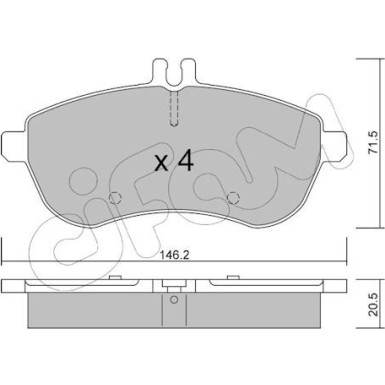 Bremsklötze VA | MERCEDES W204,W212 07 | 822-665-0