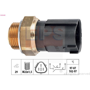 Temperaturschalter, K Hlerl Ft Made in Italy - OE Equivalent 1.850.690