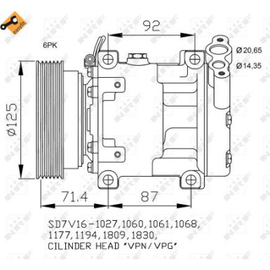 Kompressor, Klimaanlage | 32742