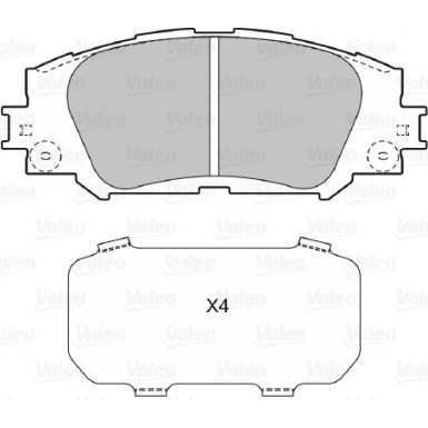 VALEO Bremsbeläge 598943