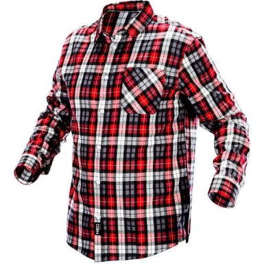 Rot-Schwarz-Weiss Kariertes Flanellhemd A, Gr÷sse Xl | 81-540-XL