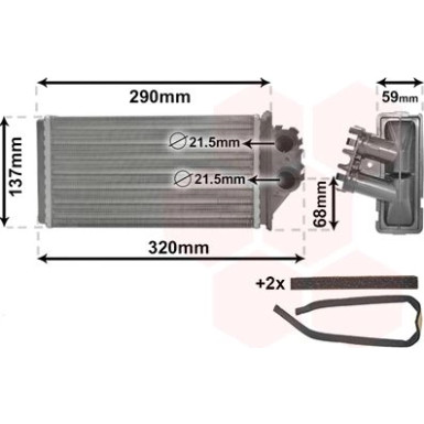 VAN WEZEL Wärmetauscher, Innenraumheizung 40006228 IR PLUS