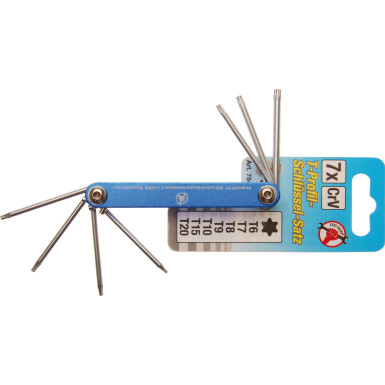 BGS Klappschlüssel T-Profil (für Torx) T6 - T20 7-tlg BGS Do it yourself 7848