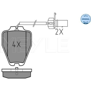 Bremsbelagsatz Vw S. A6 (8St) Mit Sensor | 025 232 8017/W