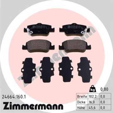 ZIMMERMANN Bremsbeläge ZIMMERMANN Bremsbeläge