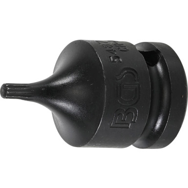 BGS Kraft-Bit-Einsatz | Antrieb Innenvierkant 12,5 mm (1/2"""") | Innenvielzahn (für XZN) M4 | 5487-M4