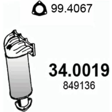 Katalysator | OPEL Corsa 1.0 12V 00 | 34.0019