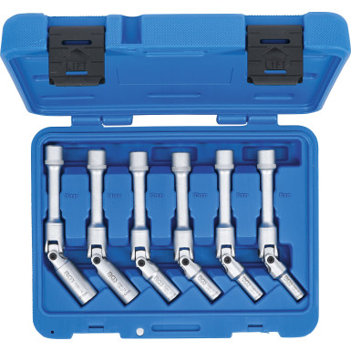 BGS Universal Glühkerzen-Gelenkschlüssel-Satz, Sechskant | Antrieb Innenvierkant 10 mm (3/8"""") | SW 8 - 16 mm | 6-tlg | 2986