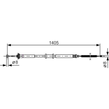 1 987 477 928 Seilzug, Feststellbremse 1 987 477 928 Seilzug, Feststellbremse