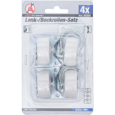 BGS Lenk-/Bockrollen-Satz | 40 mm | 4-tlg | 80330