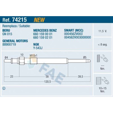 FAE Glühkerze FAE Glühkerze