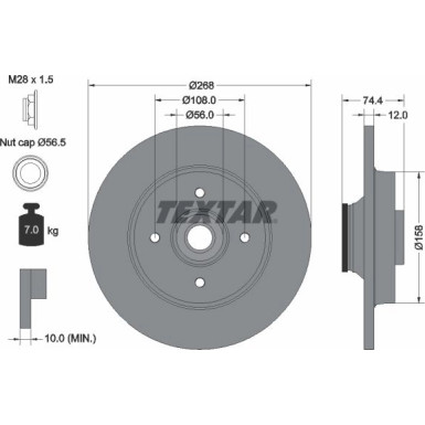 Bremsscheibe Citroen T. Berlingo/C4/Ds4/Ds5 06- Mit Abs-Lager PRO 92168703