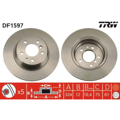 Bremsscheibe Bmw T. E38 94 | DF1597