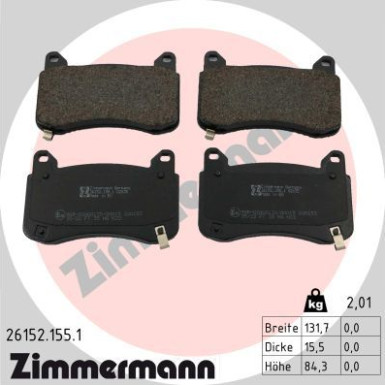 ZIMMERMANN Bremsbelagsatz, Scheibenbremse