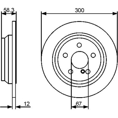 Bremsscheibe HA | MERCEDES W221,R230 05 | 0 986 479 414