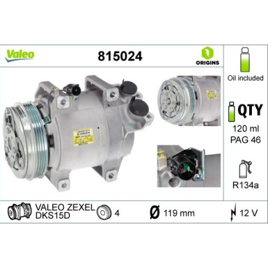 VALEO Kompressor 815024 Valeo Origins New OE TECHNOLOGIE