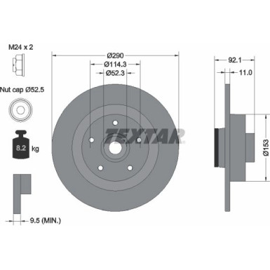 Bremsscheibe Renault T. Grand Scenic 2.0 Dci 09 PRO 92254103