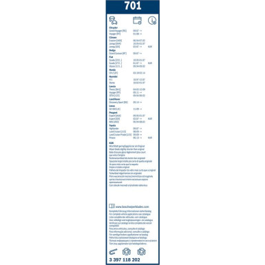 Scheibenwischer 650/500 Twin | TWIN-Standard | 3397118202