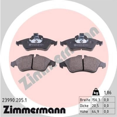 ZIMMERMANN Bremsbeläge ZIMMERMANN Bremsbeläge