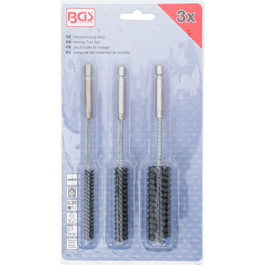 BGS Honwerkzeug-Satz | flexibel | 6,3 mm (1/4"""") Schaft | Körnung 60 / 80 | 8 - 12 - 20 mm | 3-tlg | 1272