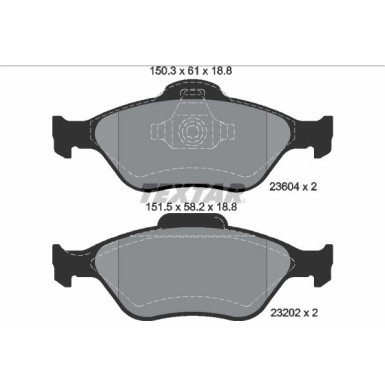 Bremsbelagsatz Ford P. Fusion 02 | 2360406