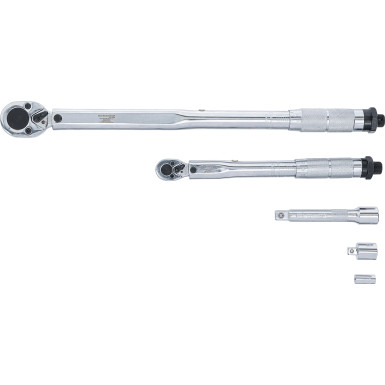 BGS Drehmomentschlüssel-Satz | Abtrieb Außenvierkant 6,3 mm (1/4"""") 5 - 25 Nm, 12,5 mm (1/2"""") 28 - 210 Nm | 5-tlg | 70190