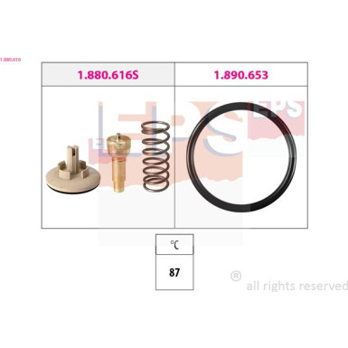 Thermostat, Kühlmittel Made in Italy - OE Equivalent 1.880.616