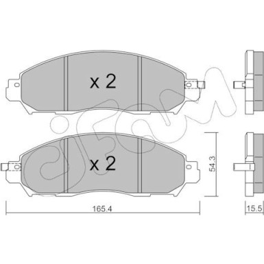 CIFAM Bremsbelagsatz, Scheibenbremse | 822-1081-1
