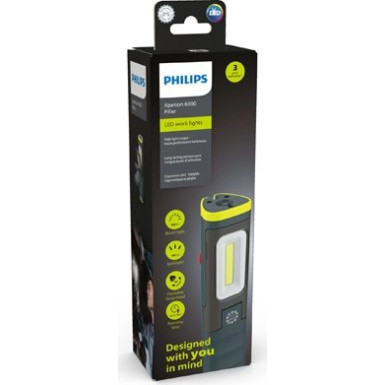 LED Wekstattlampe Xperion 6000 Kabellos 220V 1st. Philips | Akku, 500/250lm, Spotlight 180lm | X60PILLX1