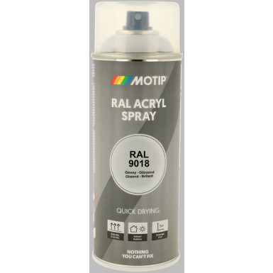 MoTip hochglänzender Acryllack papyrusweiss 400ml | 7036