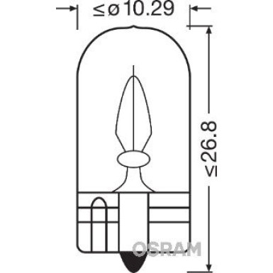 W3W Osram | 24V 3W W2,1X9,5D | GLASSOCKEL | 2841