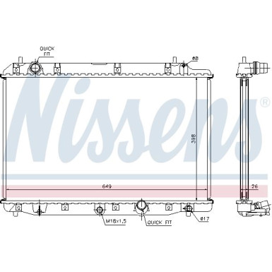 Wasserkühler PKW | HONDA FR-V 2.2 D 05 | 68602A