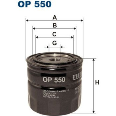 OP 550 Filter, Arbeitshydraulik