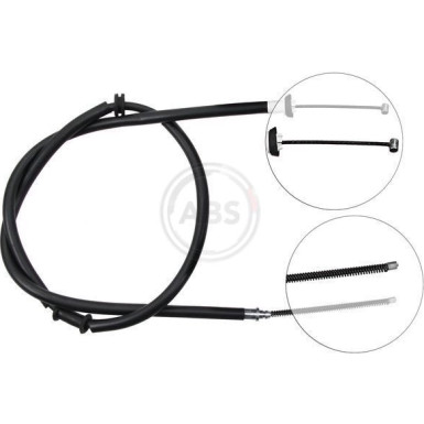 A.B.S. Handbremsseil Seilzug Festellbremse K16838 A.B.S. Handbremsseil Seilzug Festellbremse K16838