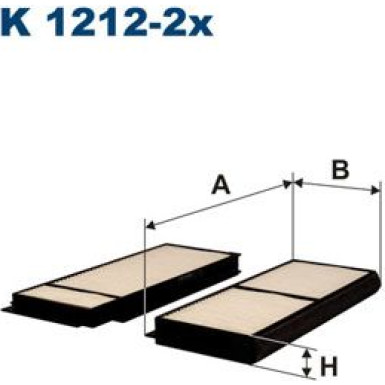 FILTRON Filter, Innenraumluft K 1212-2x
