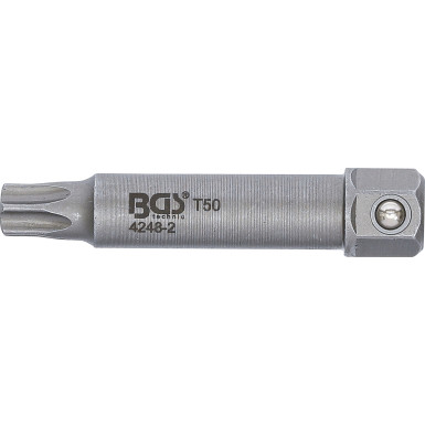 BGS Spezial-Bit zur Demontage der Riemenräder an Lichtmaschinen | T-Profil (für Torx) T50 x 64 mm | 4248-2