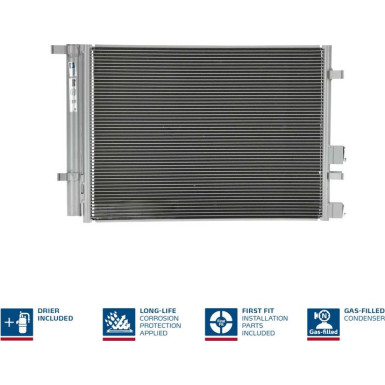 Kondensator PKW HYUNDAI i20 1.2-1.6i/CRDi 55-93kW 08 FIRST FIT 940221